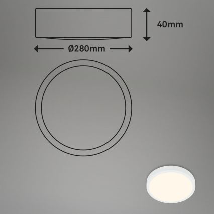 Briloner 3700-016 - LED Mennyezeti lámpa RUNA LED/16W/230V 3000K átm. 28 cm fehér