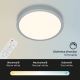Briloner 3701-014 - LED Dimmelhető mennyezeti lámpa RUNA LED/18W/230V 2700-6500K ezüst + távirányítás