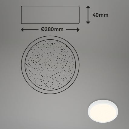 Briloner 3701-016 - LED Dimmelhető mennyezeti lámpa RUNA LED/18W/230V 2700-6500K fehér + távirányítás
