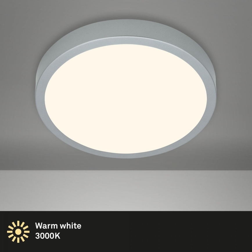 Briloner 3703-014 - LED Mennyezeti lámpa RUNA LED/24W/230V 3000K átm. 38 cm ezüst