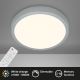 Briloner 3704-014-LED Dimmelhető mennyezeti lámpa RUNA LED/22W/230V 2700-6500K ezüst + távirányítás