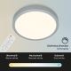 Briloner 3704-014-LED Dimmelhető mennyezeti lámpa RUNA LED/22W/230V 2700-6500K ezüst + távirányítás