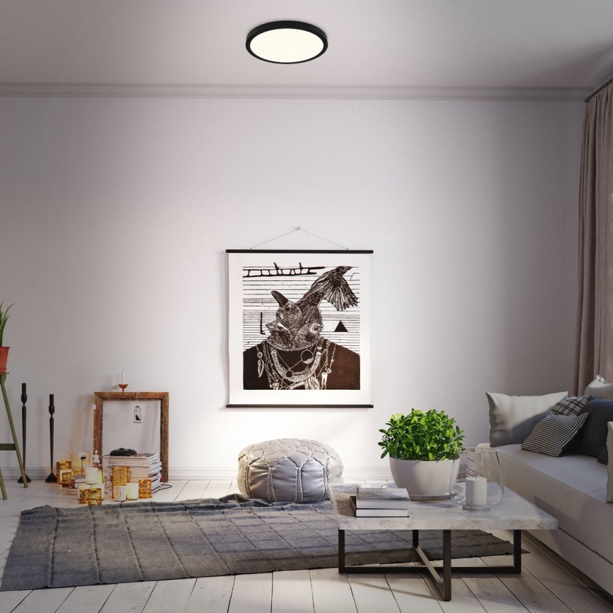 Briloner 3704-015 - LED Dimmelhető mennyezeti lámpa RUNA LED/22W/230V 2700-6500K fekete + távirányítás