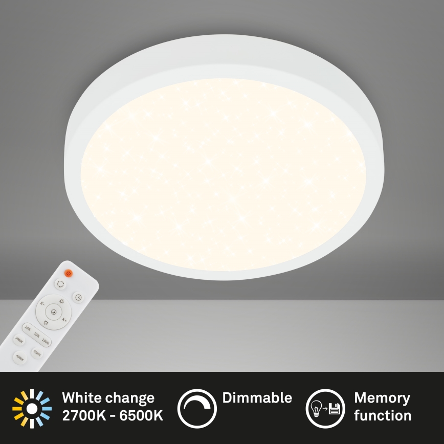 Briloner 3704-016 - LED Dimmelhető mennyezeti lámpa RUNA LED/22W/230V 2700-6500K fehér + távirányítás