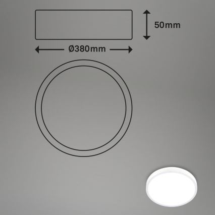 Briloner 3709-016 - LED RGBW Dimmelhető mennyezeti lámpa LED/22W/230V 4000K átm. 38 cm fehér + távirányítás