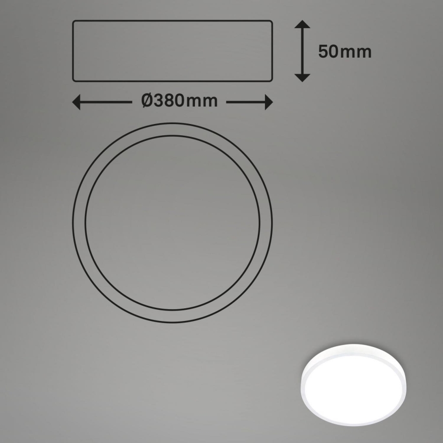 Briloner 3709-016 - LED RGBW Dimmelhető mennyezeti lámpa LED/22W/230V 4000K átm. 38 cm fehér + távirányítás