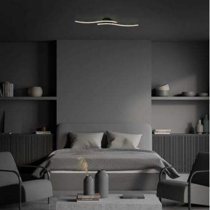 Briloner 3718-025 - LED Felületre szerelhető csillár REY 2xLED/6W/230V fekete