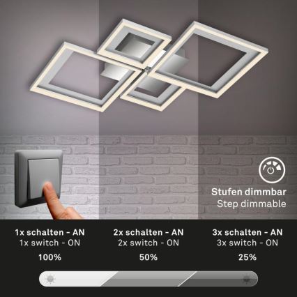 Briloner 3727-019 - LED Dimmelhető mennyezeti lámpa FRAME LED/38W/230V