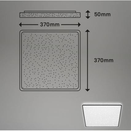 Briloner 3749-415 - LED Mennyezeti lámpa LINO LED/24W/230V fekete
