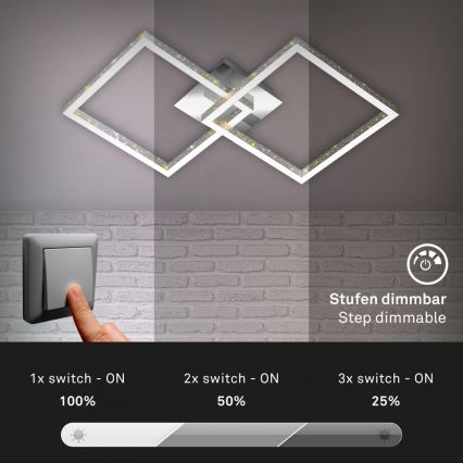 Briloner 3751-019 - LED Dimmelhető mennyezeti lámpa FRAME LED/20W/230V fényezett króm