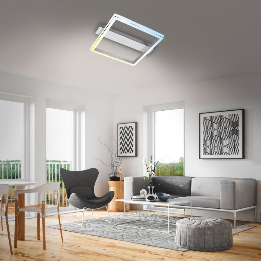 Briloner 3760-019 - LED fényerőszabályozható mennyezeti lámpatest FRAME LED/23W/230V 2700-6500K 42x36 cm + távirányító