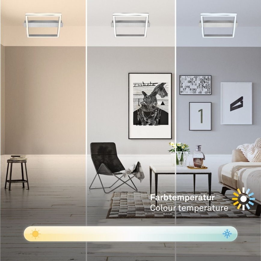 Briloner 3760-019 - LED fényerőszabályozható mennyezeti lámpatest FRAME LED/23W/230V 2700-6500K 42x36 cm + távirányító