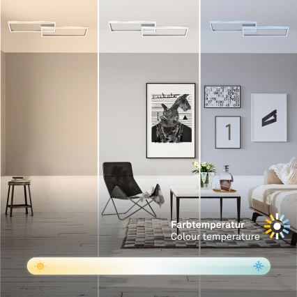 Briloner 3761019 - LED dimmelhető mennyezeti lámpa LED/45W/230V 2700-6500K matt króm + távirányító