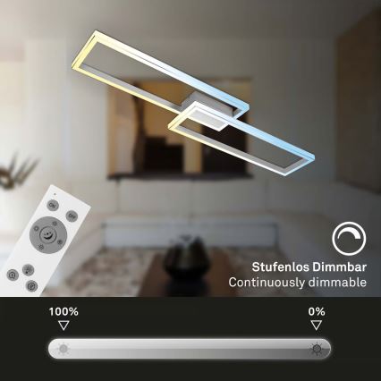 Briloner 3761019 - LED dimmelhető mennyezeti lámpa LED/45W/230V 2700-6500K matt króm + távirányító