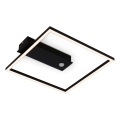 Briloner 3770-015 - FRAME mennyezeti lámpatest mozgás- és alkonyérzékelővel LED/14W/230V 3000K 30x32 cm fekete