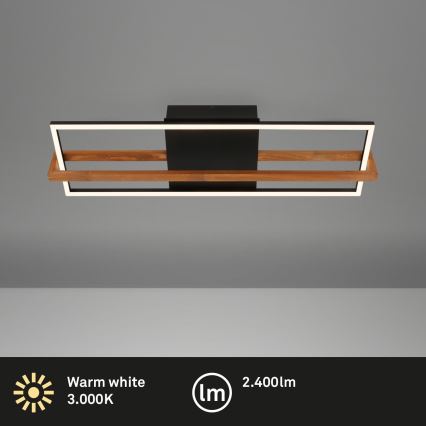 Briloner 3777-015 - LED mennyezeti lámpatest FRAME LED/21W/230V 3000K fekete