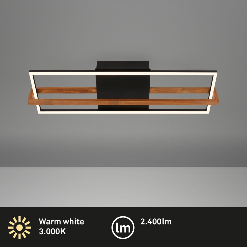 Briloner 3777-015 - LED mennyezeti lámpatest FRAME LED/21W/230V 3000K fekete