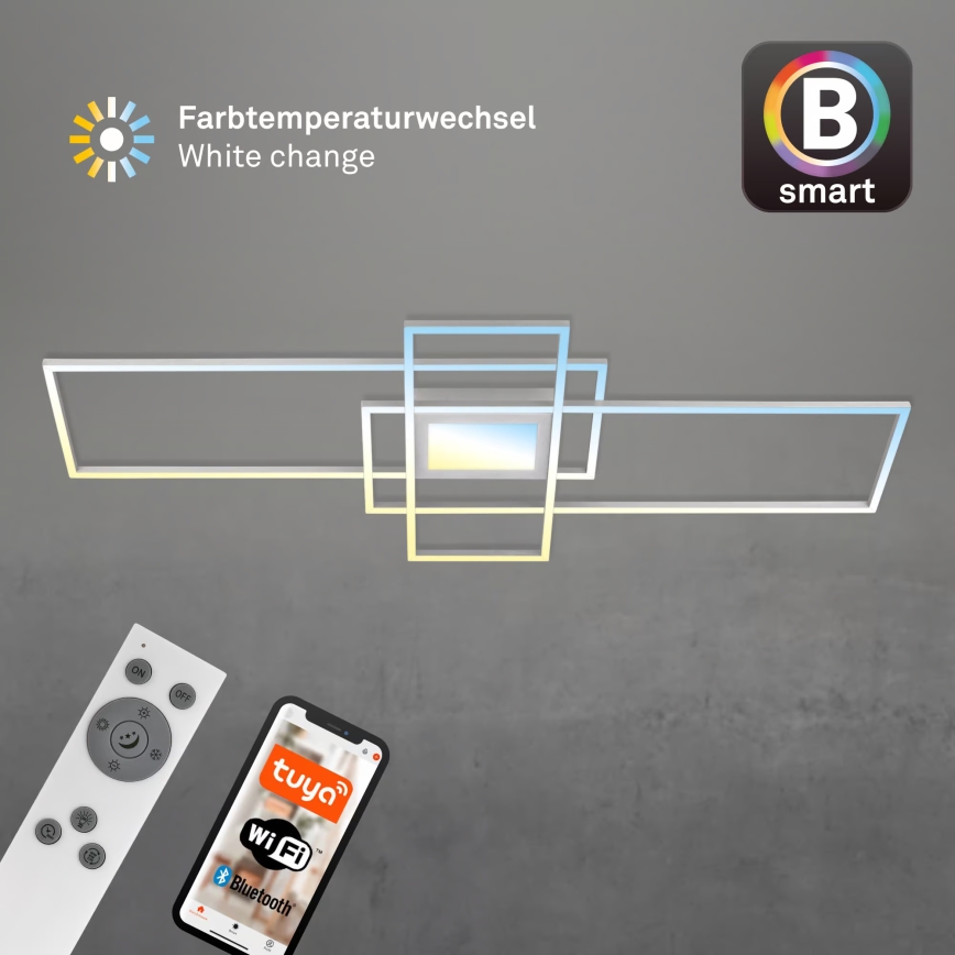 Briloner 3812019 - LED fényerőszabályozható mennyezeti lámpa RAM LED/56W/230V Wi-Fi Tuya 111x42 cm + távirányító