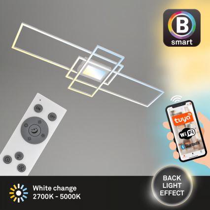 Briloner 3812019 - LED fényerőszabályozható mennyezeti lámpa RAM LED/56W/230V Wi-Fi Tuya 111x42 cm + távirányító