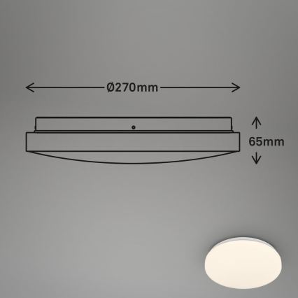 Briloner 3827-016 - LED fürdőszobai mennyezeti lámpatest érzékelő WALK LED/13W/230V IP54 átm. 27 cm fehér
