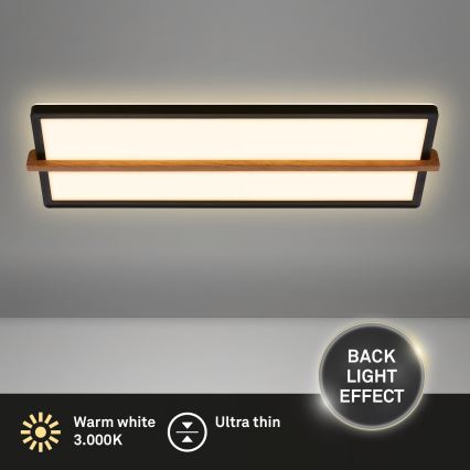Briloner 3846015 - LED mennyezeti lámpa REMSA LED/22W/230V 3000K 60,5x20 cm fekete