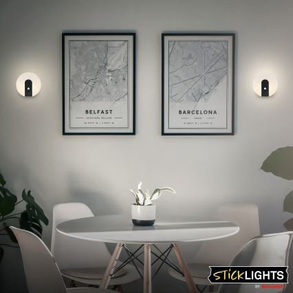 Briloner 3889015 - Tölthető LED fali lámpa mozgás- és alkonyérzékelővel TARO LED / 2,5 W / 5 V, 1800 mAh fekete