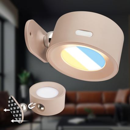 Briloner 3896011 - Dimmelhető, újratölthető LED-es fali lámpa TARI LED/1,6W/5V 1500 mAh, bézs