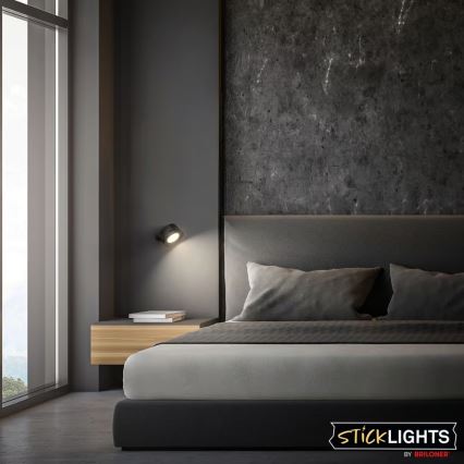 Briloner 3896015 - TARI LED dimmelhető újratölthető fali lámpa, 1,6W/5V, 1500 mAh, fekete