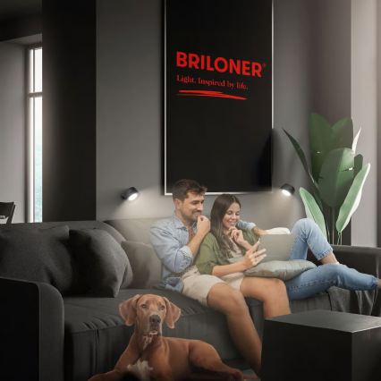 Briloner 3896015 - TARI LED dimmelhető újratölthető fali lámpa, 1,6W/5V, 1500 mAh, fekete