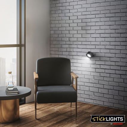 Briloner 3896015 - TARI LED dimmelhető újratölthető fali lámpa, 1,6W/5V, 1500 mAh, fekete
