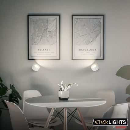 Briloner 3896016 - LED fényerőszabályozható újratölthető fali lámpa TARI LED/1,6W/5V 1500 mAh fehér