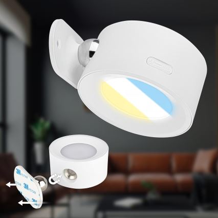 Briloner 3896016 - LED fényerőszabályozható újratölthető fali lámpa TARI LED/1,6W/5V 1500 mAh fehér
