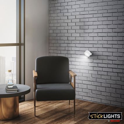 Briloner 3896016 - LED fényerőszabályozható tölthető fali lámpa TARI LED/1,6W/5V 1500 mAh fehér