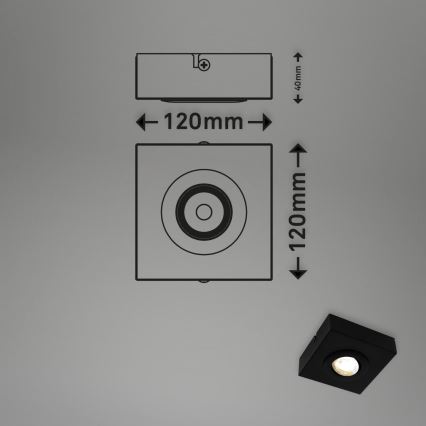 Briloner 3996015 - LED Spotlámpa CTS LED/4W/230V 2700/4000K fekete