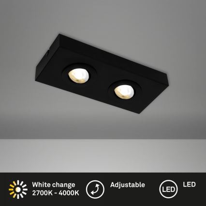 Briloner 3996025 - LED Spotlámpa CTS 2xLED/4W/230V 2700/4000K fekete
