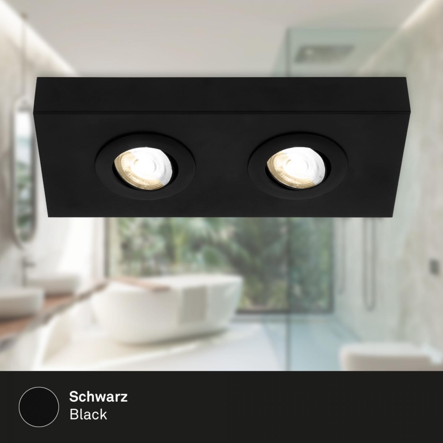 Briloner 3996025 - LED Spotlámpa CTS 2xLED/4W/230V 2700/4000K fekete