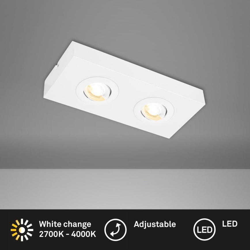 Briloner 3996026 - LED Spotlámpa CTS 2xLED/4W/230V 2700/4000K fehér