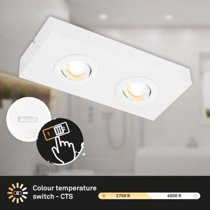 Briloner 3996026 - LED Spotlámpa CTS 2xLED/4W/230V 2700/4000K fehér