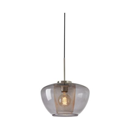 Briloner 4016-014 - SEVENTIES kábelre függesztett csillár, 1xE27/40W/230V, füstszürke