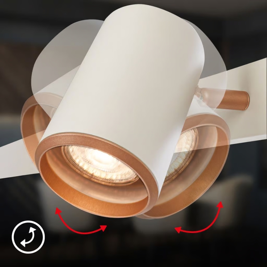 Briloner 4058044 - ERA kábeles függeszték 4xGU10/10W/230V krémszínű