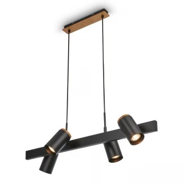 Briloner 4059045 - ERA kábeles csillár 4xGU10/10W/230V fekete