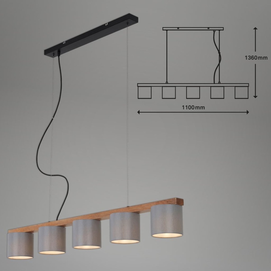 Briloner 4075-054 - RHON kábeles csillár 5xE14/25W/230V