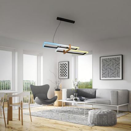 Briloner 4768015 - LED fényerőszabályozható függőlámpa kábelen LED/44W/230V 2700-6500K 100 cm + távirányító