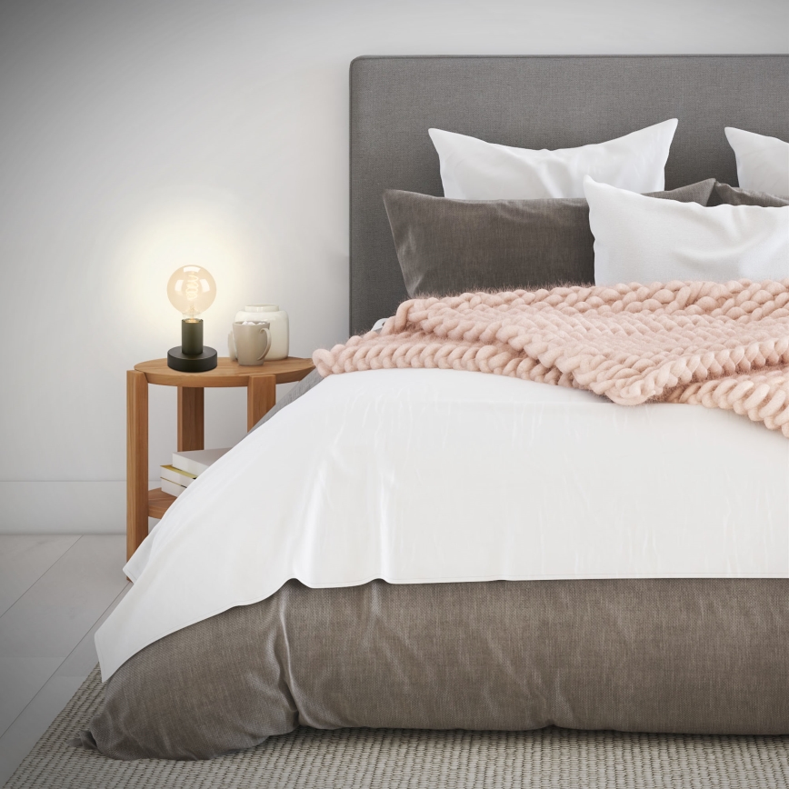 Briloner 7023-015 - Asztali lámpa TEEPU 1xE27/10W/230V fekete