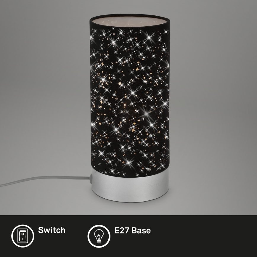 Briloner 7028-015 - Asztali lámpa STARRY SKY 1xE14/25W/230V fekete