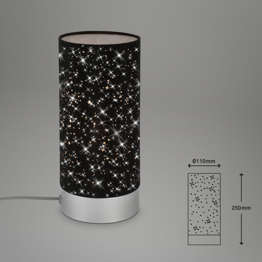 Briloner 7028-015 - Asztali lámpa STARRY SKY 1xE14/25W/230V fekete