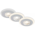 Briloner 7039034 - 3 darabos LED szett fürdőszobai álmennyezeti lámpa 3xLED/5W/230V IP44 matt króm