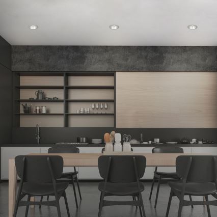 Briloner 7042-034 - KÉSZLET 3x Fürdőszobai beépíthető lámpa 1xGU10/9W/230V IP23 ezüst