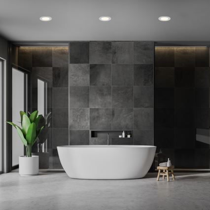 Briloner 7049014 - LED dimmelhető fürdőszobai beépíthető mennyezeti lámpa LED/6W/230V 3000K IP44 matt króm