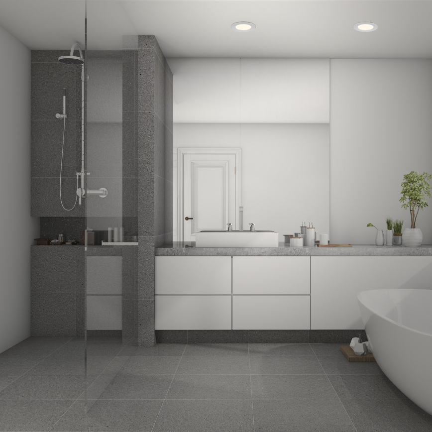 Briloner 7049014 - LED dimmelhető fürdőszobai beépíthető mennyezeti lámpa LED/6W/230V 3000K IP44 matt króm